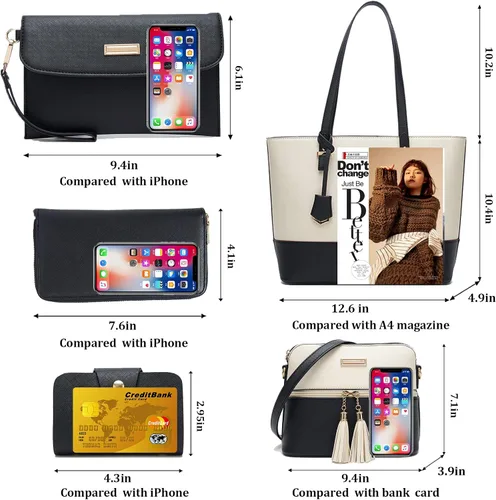 Vista 4 de AILLOSA - Carteras y bolsos de mano para mujer, bolsa de hombro