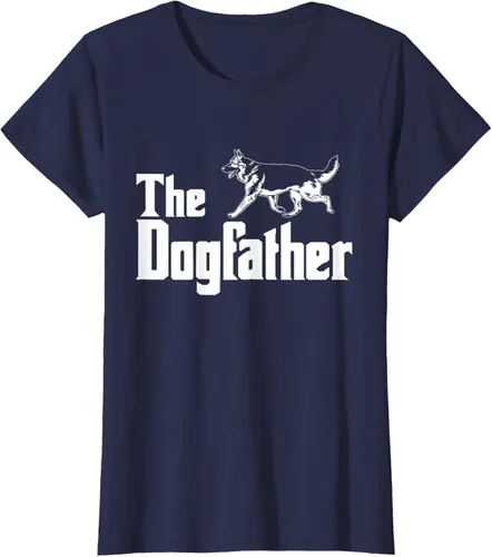 Vista 31 de The Dogfather Pastor Alemán - Camiseta de regalo divertida, Negro, S
