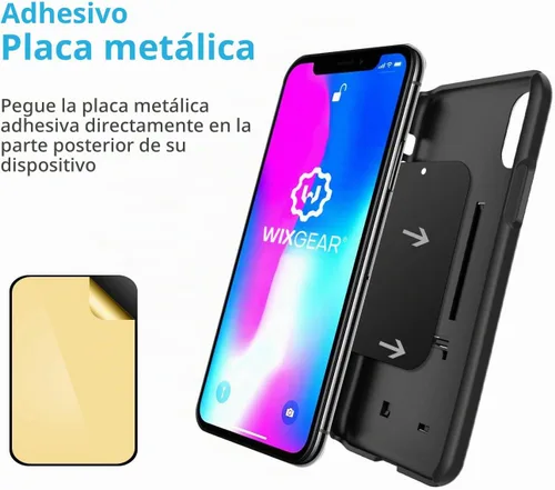 Vista 5 de Soporte magnético plano WizGear para el tablero del auto, para teléfonos celulares con tecnología de adhesión rápida.