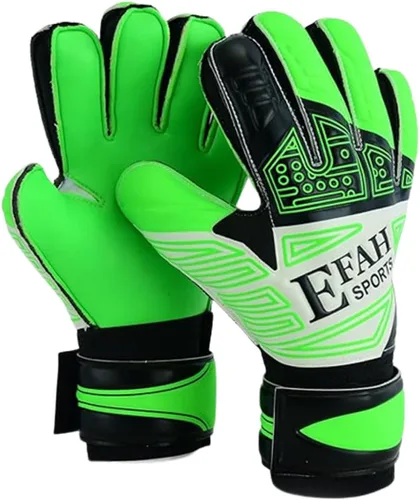 Vista 6 de Guantes de portero de fútbol para niños, jóvenes, guantes de portero de fútbol con protección para dedos y agarres dobles en la muñeca