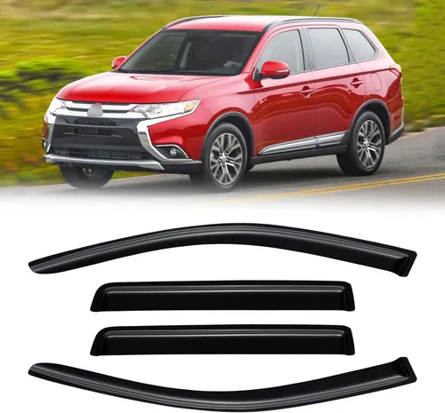 Vista 135 de Protectores de lluvia en canal para Jeep Grand Cherokee L 2021-2026, protectores de visera de ventana, deflector de ventilación, sombra viento humo
