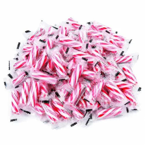 Vista 4 de Mini bastones de caramelo (113 palitos envueltos individualmente) dulces de Navidad y fiesta (azul)