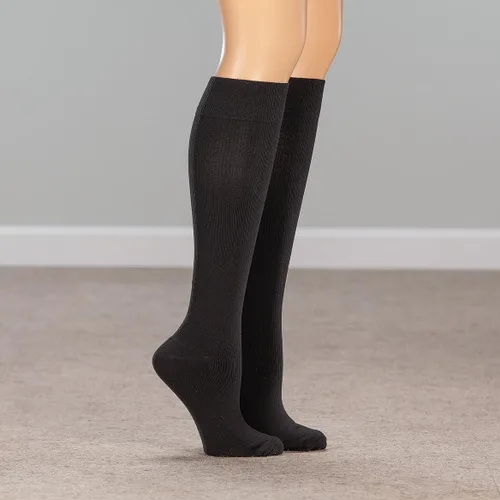 Vista 2 de Buster Brown Paquete de 3 calcetines altos de algodón sin elástico para mujer