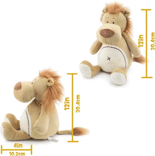 Vista 4 de Animal de peluche de león para microondas, refrescante y calentable para calambres, juguetes de peluche para la hora de acostarse, regalos de león