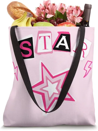 Vista 4 de Cyber Y2K Star Pink Mcbling - Bolsa estética para decoración de habitación de los años 2000