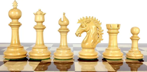 Vista 3 de House of Chess - Piezas de ajedrez de ébano/boj Encore Staunton 4.5" + 2 reinas adicionales + caja de almacenamiento de madera