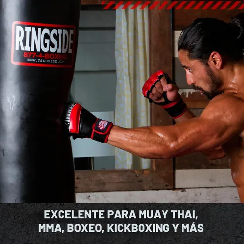 Vista 5 de Ringside Saco pesado de 100 libras para Muay Thai, bolsa de boxeo robusta Powerhide para entrenamiento y ejercicio de boxeo, MMA, Muay Thai