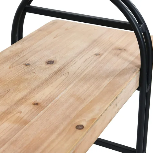 Vista 5 de Main + Mesa Eitri Banco de madera y metal, madera flotante Driftwood