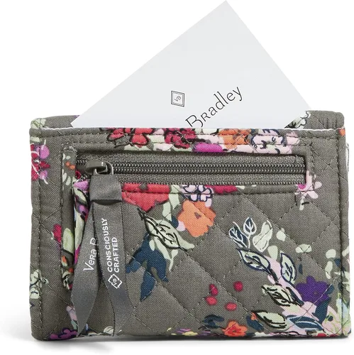 Vista 3 de Vera Bradley Cartera compacta de algodón Riley para mujer con protección RFID