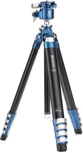 Vista 2 de Benro CyanBird Aluminum 5 Section Tripod with FS20PRO (TCBA15FS20PROC)