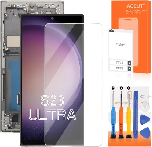 Vista 10 de INCELL - Pantalla de repuesto para Samsung Galaxy S23 Ultra LCD S918B SM-S918U LCD digitalizador táctil negro con marco