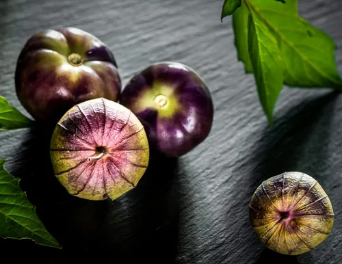 Vista 3 de Semillas de tomatillo morado - Sin OMG - 0.01 oz, aproximadamente 150 semillas