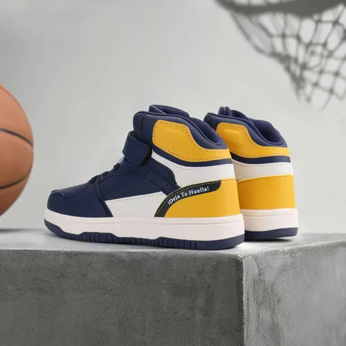Vista 4 de brooman Zapatos de baloncesto para niños, tenis de caña alta para niñas, zapatos de escuela, zapatos deportivos para correr