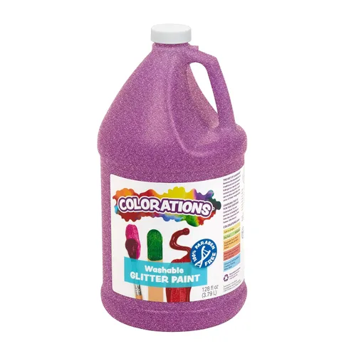 Vista 11 de Colorations Pinturas con purpurina lavables sin parabenos para niños, juego de 11, 16 onzas cada una, no tóxicas y fabricadas en los Estados Unidos.