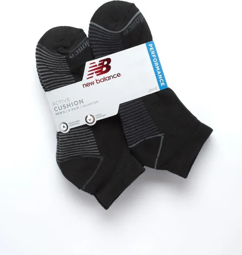 Vista 2 de New Balance Calcetines de compresión de arco atlético para hombre (paquete de 6)