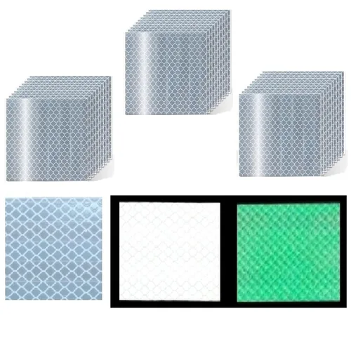 Vista 107 de Pegatinas reflectantes 1 pulgada de diámetro Redondas Reflectoras, Cinta adhesiva impermeable al aire libre de alta visibilidad (80 piezas)