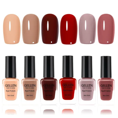 Vista 34 de GELLEN Juego de Esmalte de Uñas en 4 Colores Negro, Blanco, Gris & Base y Capa Superior, Esmalte de Uñas de Tendencia Otoño/Invierno Negro, Blanco
