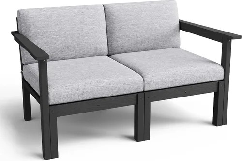 Vista 25 de Stoog Banco de Exterior para 2 Personas para Todo Clima, Capacidad de 800 libras Banco de Jardín de Plástico HIPS para Patio, Patio Trasero, Porche