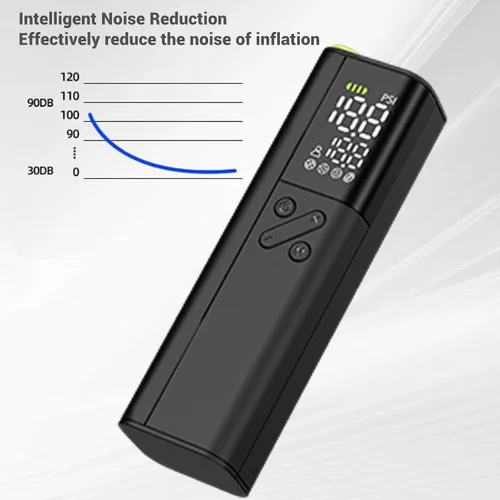 Vista 4 de Bomba de bola eléctrica, pantalla LED, bomba de aire con medidor de presión preciso, 5 modos de inflado, multifuncional de 3 a 18 psi, diseño