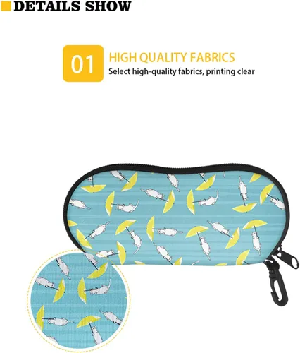 Vista 4 de SEANATIVE - Estuche suave con cremallera portátil para gafas de sol con caraginer