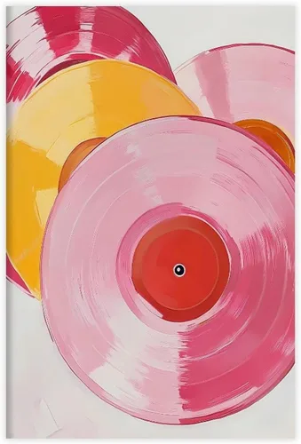 Vista 39 de YFET Tocadiscos vintage Y2K Room Flowers Pink Retro Music Lover Preppy Room - Póster artístico de pared y arte de pared, póster moderno