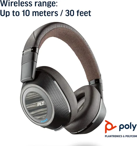 Vista 6 de Poly (Plantronics + Polycom) Plantronics BackBeat PRO 2 - Auriculares inalámbricos con cancelación de ruido, color negro tostado, negro y bronceado