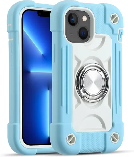 Vista 105 de MARKILL Funda compatible con iPhone Air de 6.5 pulgadas 2025 con soporte de anillo giratorio de 360 grados, protección contra caídas de grado