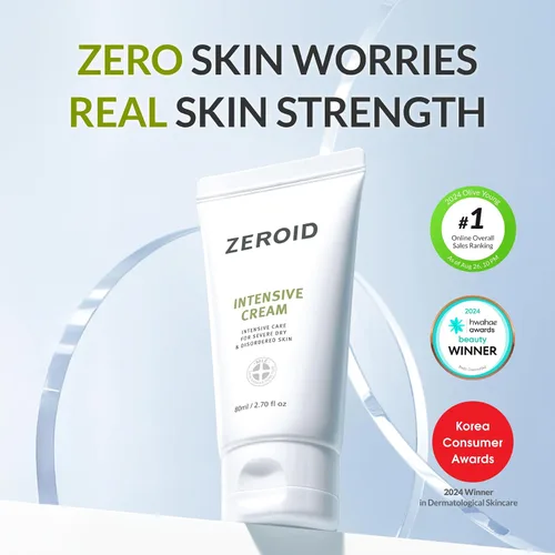 Vista 2 de ZEROID Crema intensiva Hidratante facial para piel seca y desordenada Crema facial para piel sensible Loción facial para reparación