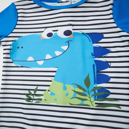 Vista 3 de Traje de baño para bebé niño con protección solar UPF 50+, de una pieza, con gorro