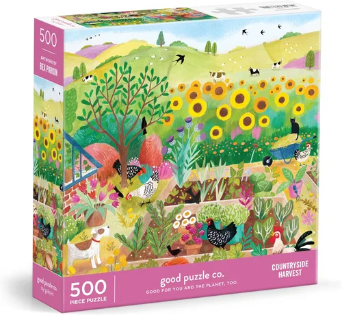 Vista 6 de Good Puzzle co. - Basket Blooms - Rompecabezas de 500 piezas Flores de cesta