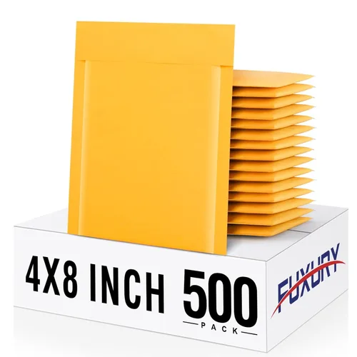 Vista 15 de Fuxury Paquete de 25 sobres de burbujas de papel kraft de 8.5 x 12 pulgadas, sobres acolchados de fuerte adherencia autosellados, sobres acolchados