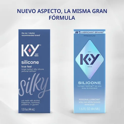 Vista 8 de K-Y Lubricante de silicona, lubricante personal premium, fórmula a base