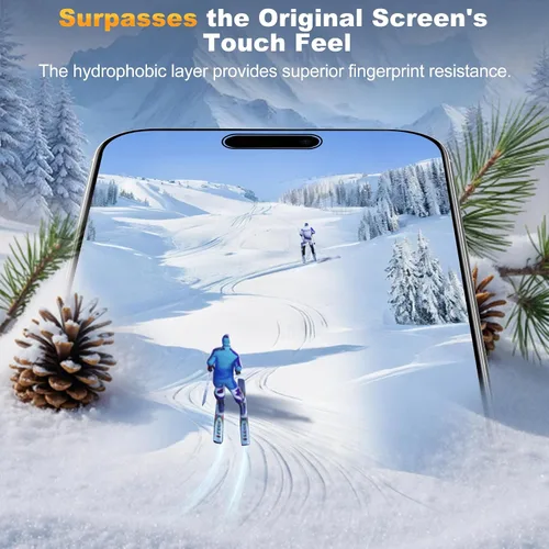 Vista 7 de Fotbor [Paquete de 3] Protector de pantalla de privacidad compatible con iPhone 16 Pro Max, vidrio templado antiespía de 4 vías de 360° con bandeja