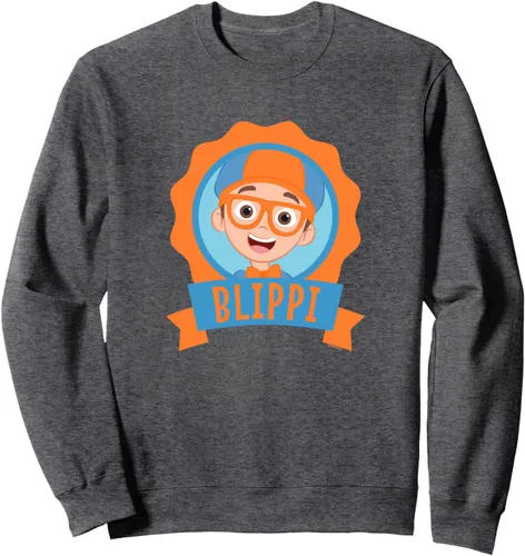 Vista 4 de Sudadera con diseño de Portait centrado en Blippi Negro