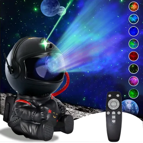 Vista 9 de Proyector de Galaxia Astronauta, Luz de Proyector de Estrellas, Luz Nocturna para Niños, Luz Nocturna de Techo de Estrellas de Nebulosa con Control