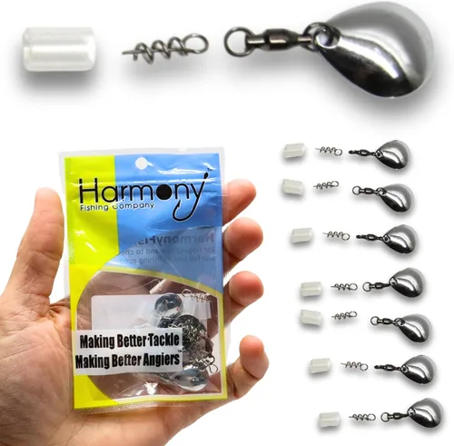Vista 6 de Harmony Fishing Company - [Paquete de 7 hiladores de cola (autoestopistas para señuelos de pesca de plástico suave/senko, sauce o hoja de Colorado)