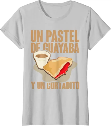 Vista 51 de Funny Cuban Coffee Guayaba Guava Breakfast T Shirt T-Shirt Asphalt Grey