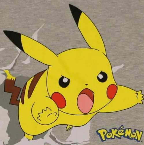 Vista 2 de Pokemon Pikachu Pika Burst - Camiseta para niño, Gris brezo