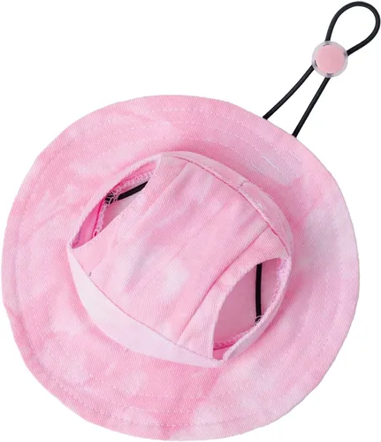 Vista 11 de Sombrero para mascotas con agujeros para las orejas, protector solar, gorra de béisbol adecuada para perros pequeños y medianos, sombrero de Negro