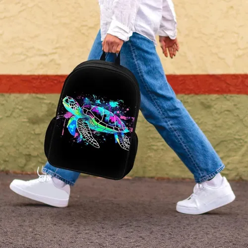 Vista 56 de HUGS IDEA Los animales frescos 3D niños escuela libro bolsa niños impresión mochilas, Baloncesto, Moderno