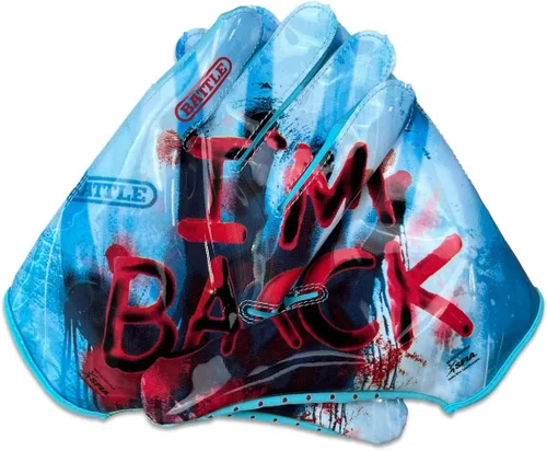 Vista 44 de Battle Guantes deportivos con receptor de velocidad Doom Blanco