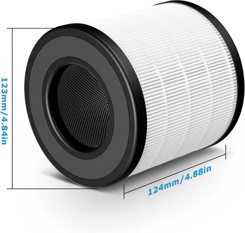 Vista 7 de Filtro de repuesto True HEPA PU-P05/AC201B para purificador de aire FULMINARE PU-P05 y Purivortex AC201B, filtros de aire H13 True HEPA 3-en-1