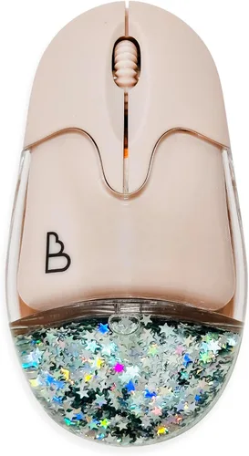 Vista 4 de Liquid Glitter - Mouse inalámbrico Bluetooth - Ratones silenciosos recargables tipo C - Ratón inalámbrico óptico USB portátil, compatible