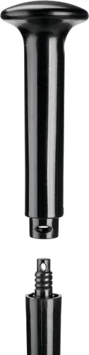 Vista 7 de mDesign Juego oculto de émbolo y cepillo para taza de inodoro - Combo con soporte - Colección Aura - Negro