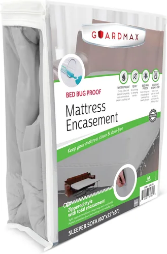 Vista 98 de Protector de colchón Guardmax con cremallera funda contra insectos para cama 100% impermeable suave, hipoalergénico y transpirable