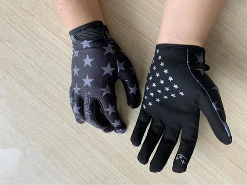 Vista 3 de Cool American Flag Style Cycling Gloves Motorcycle Bicycle Full Finger Off-Road Racing Gloves Outdoor Sports for Men Women & Mountaineering