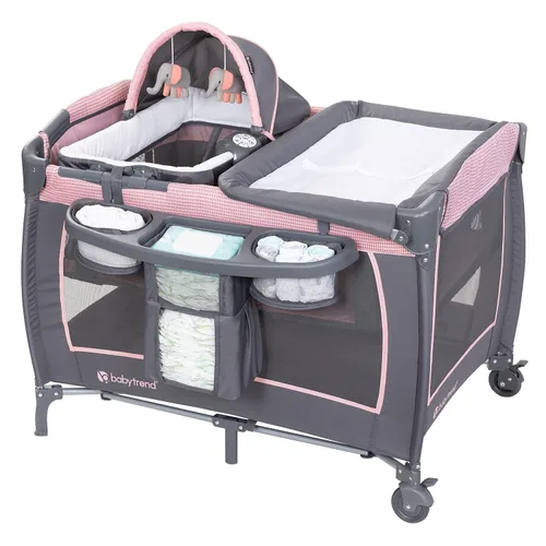 Vista 5 de Baby Trend Sistema de viaje Passport Cargo de bambú rosa con moisés Lil' Snooze Deluxe III