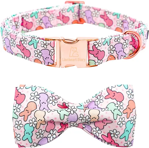Vista 26 de Lionheart glory - Collar de perro de San Valentín, collares para perros con lazo, collares para mascotas ajustables con lazo para perros pequeños