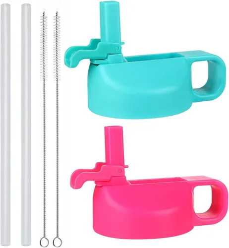 Vista 11 de Tapa de popote para botella de agua de boca ancha de 12, 32, 40, 64 onzas, tapas compatibles con Hydro Flask Sports Water Bottle Tapa superior