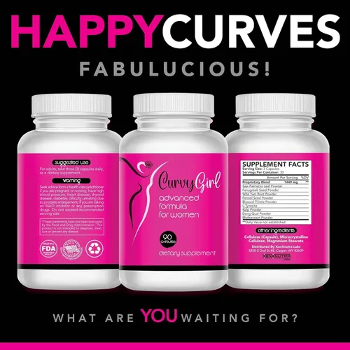 Vista 4 de Curvy Girl- Pastillas para ganar peso femenino, mejora superior e inferior para mujeres, obtén tus curvas rápido- Completa tus jeans y trajes